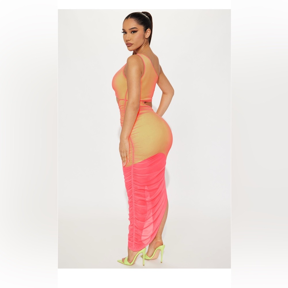 Viola aura mesh mid dress